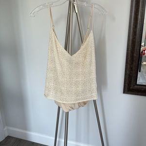 Boho cream crop top